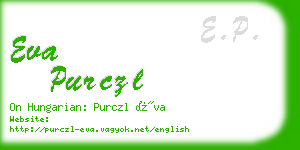 eva purczl business card